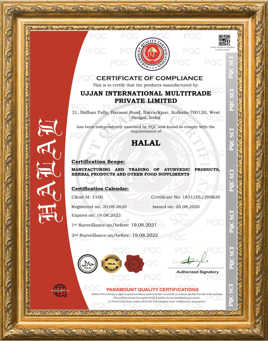 Halal Certificate preview